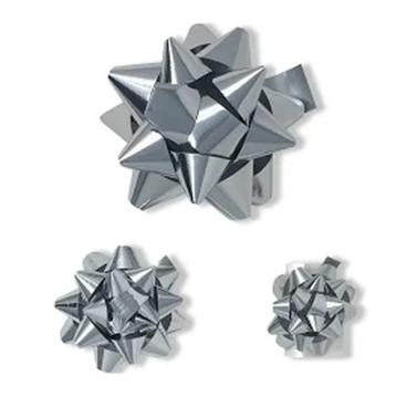 1000 Coccarde adesive metallizzate argento 6,5 mm.