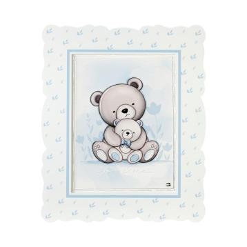 Quadro orsetti celeste 48x56,5 cm Valenti