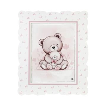 Quadro orsetti rosa 48x56,5 cm Valenti