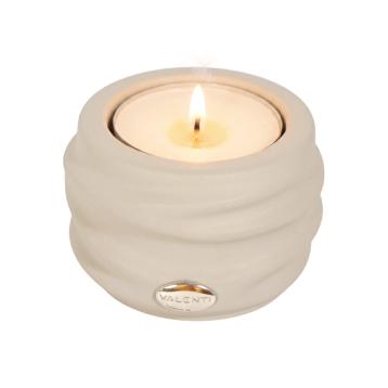 Portacandele in resina tortora onde h.6 x  d.9 cm Valenti