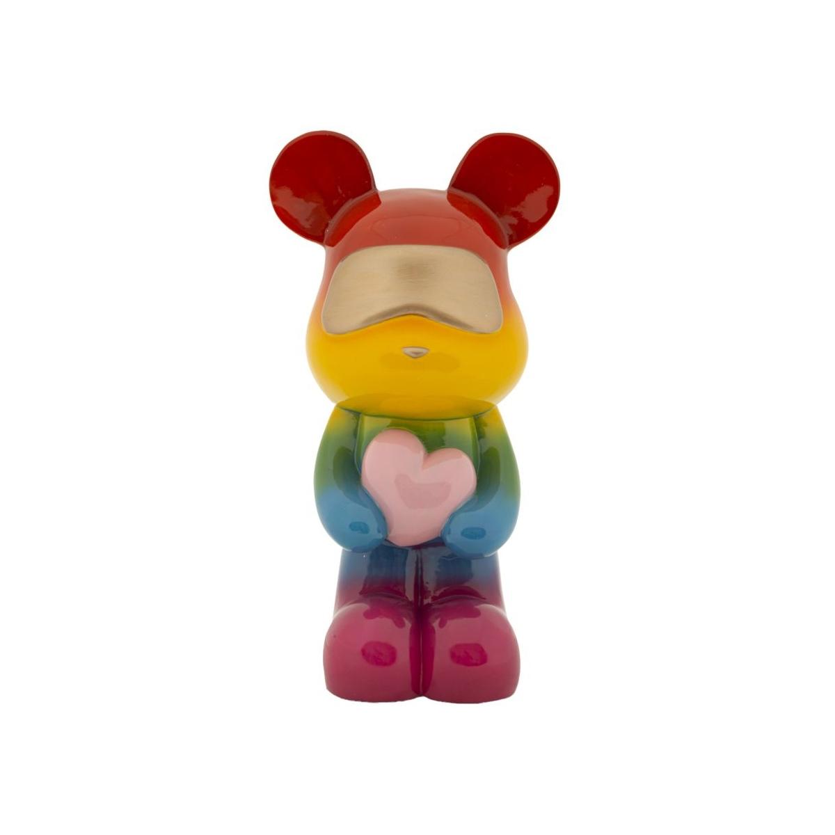 Orsetto rainbow in piedi cm 22,5x17,5x42,5