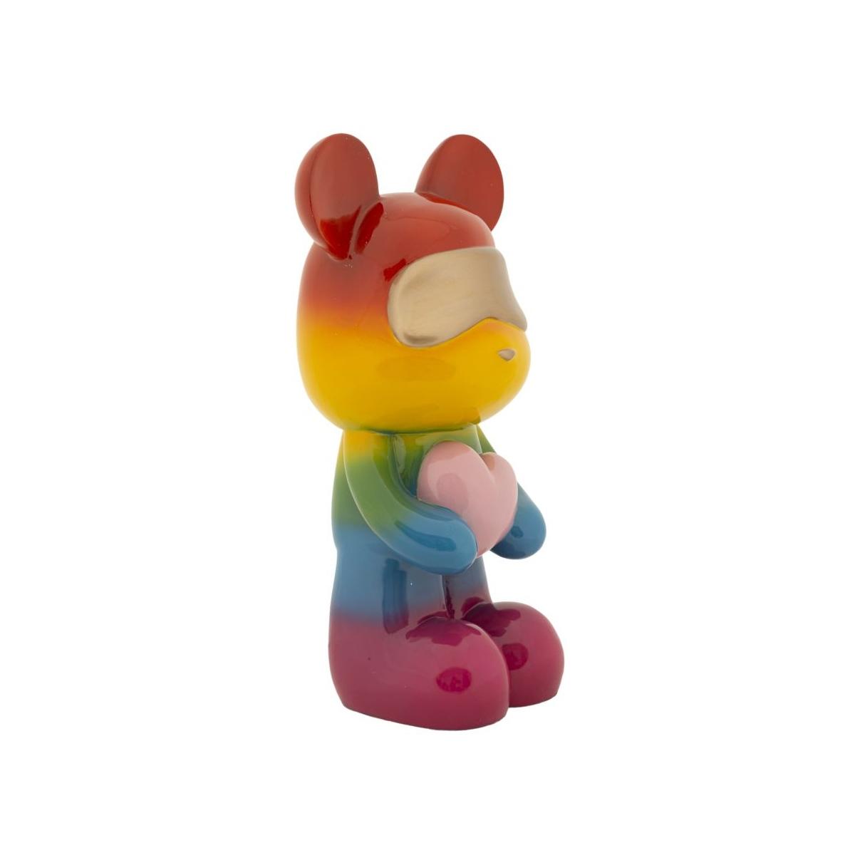 Orsetto rainbow in piedi cm 22,5x17,5x42,5