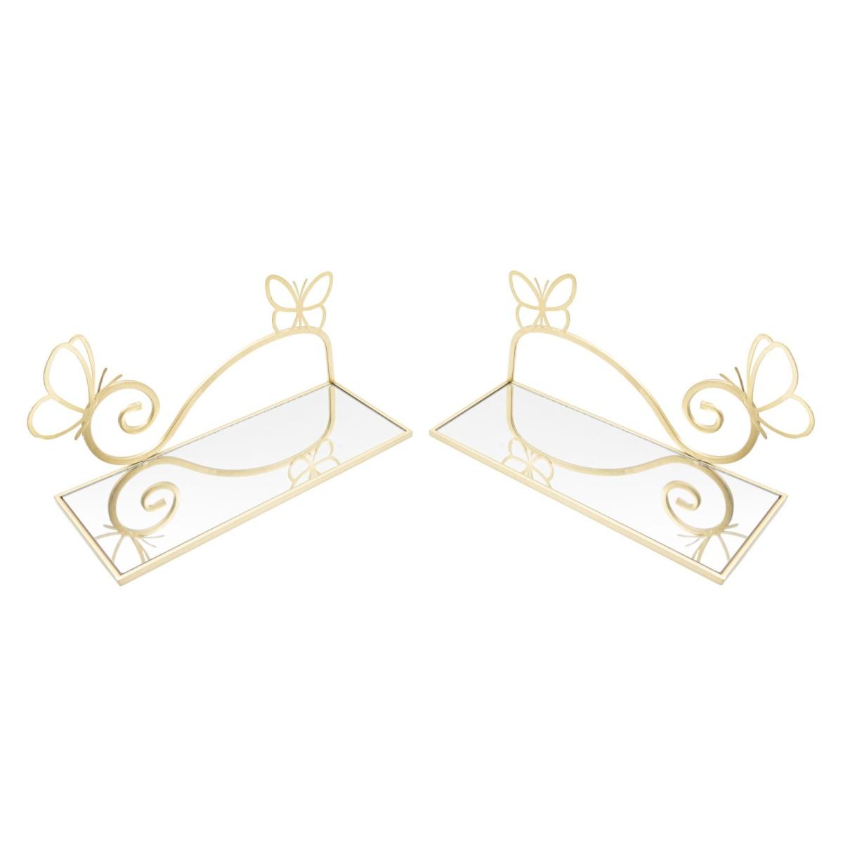 Comodino mensola butterfly coppia cm 41,5x18x21