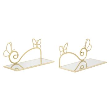 Comodino mensola butterfly coppia cm 41,5x18x21