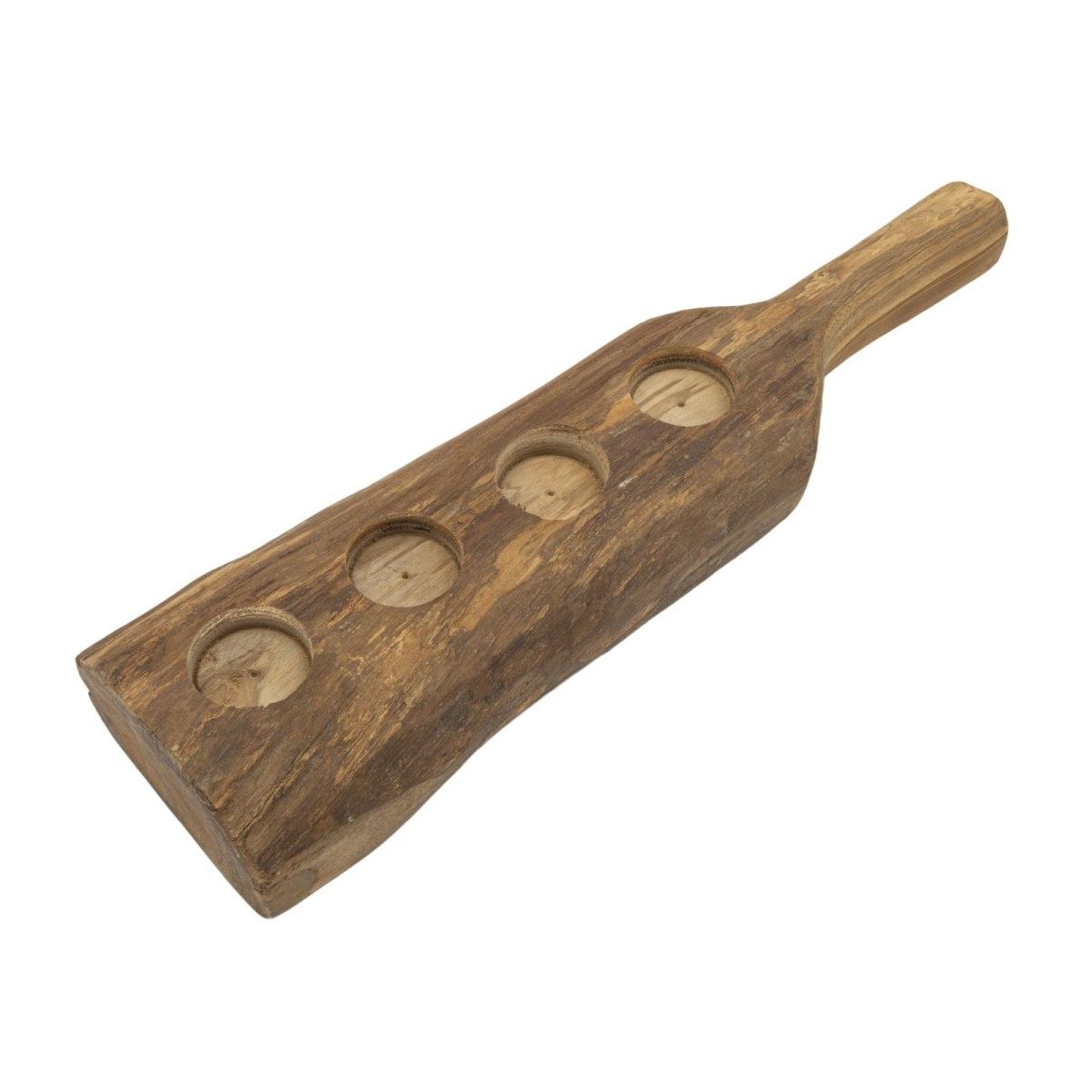 P/cand long in teak riciclato cm 51x14x6 (pezzi unici - non rip. in serie)