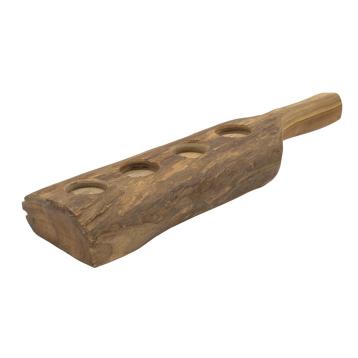 P/cand long in teak riciclato cm 51x14x6 (pezzi unici - non rip. in serie)