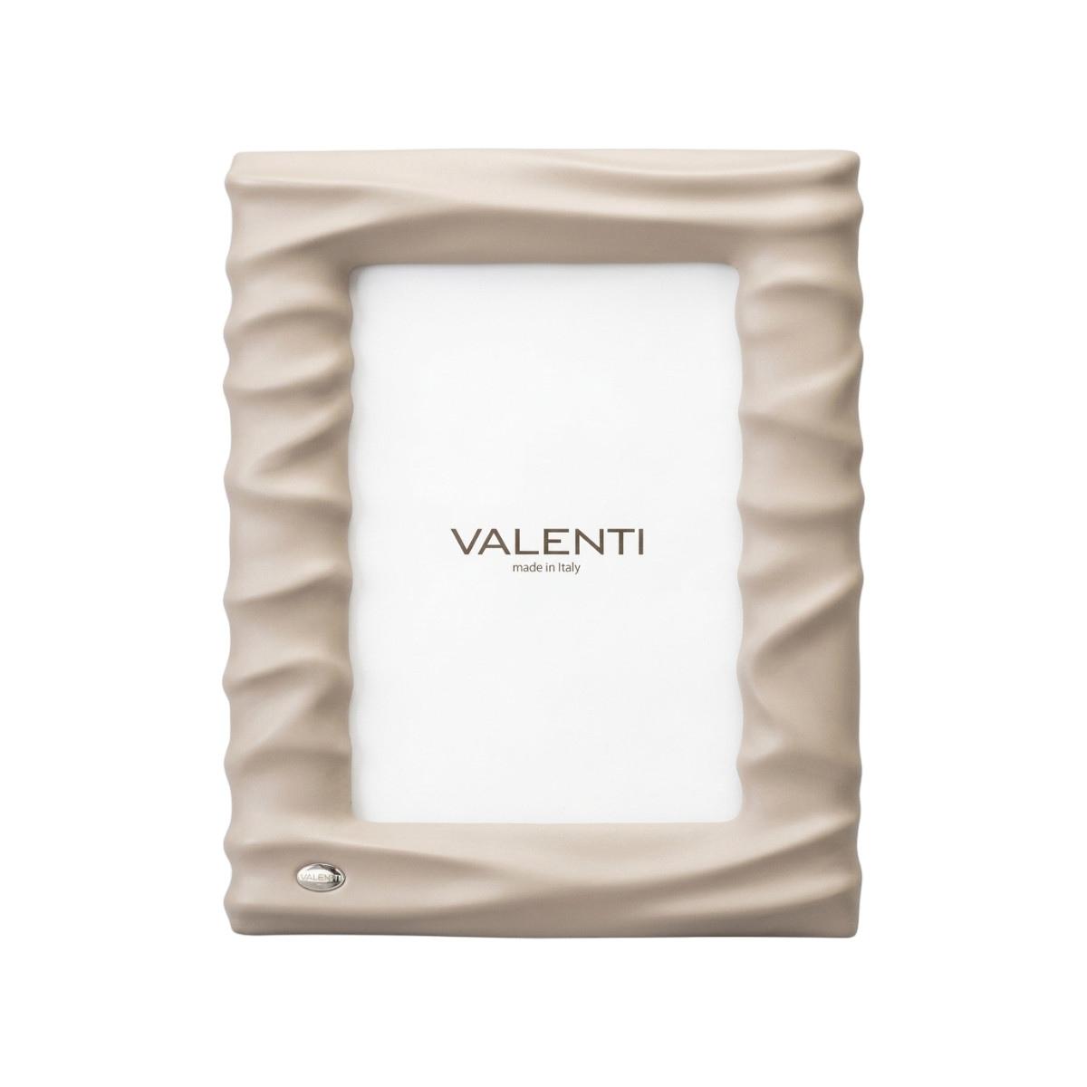 Cornice portafoto in resina tortora onde 15x20 cm Valenti