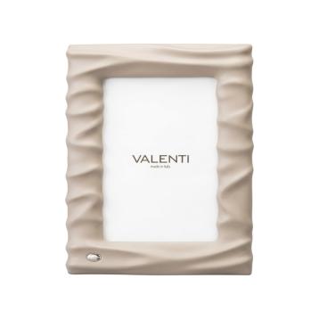 Cornice portafoto in resina tortora onde 15x20 cm Valenti