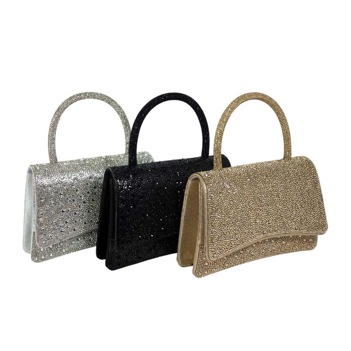 Borsetta da cerimonia con strass Josephine Le Kikke