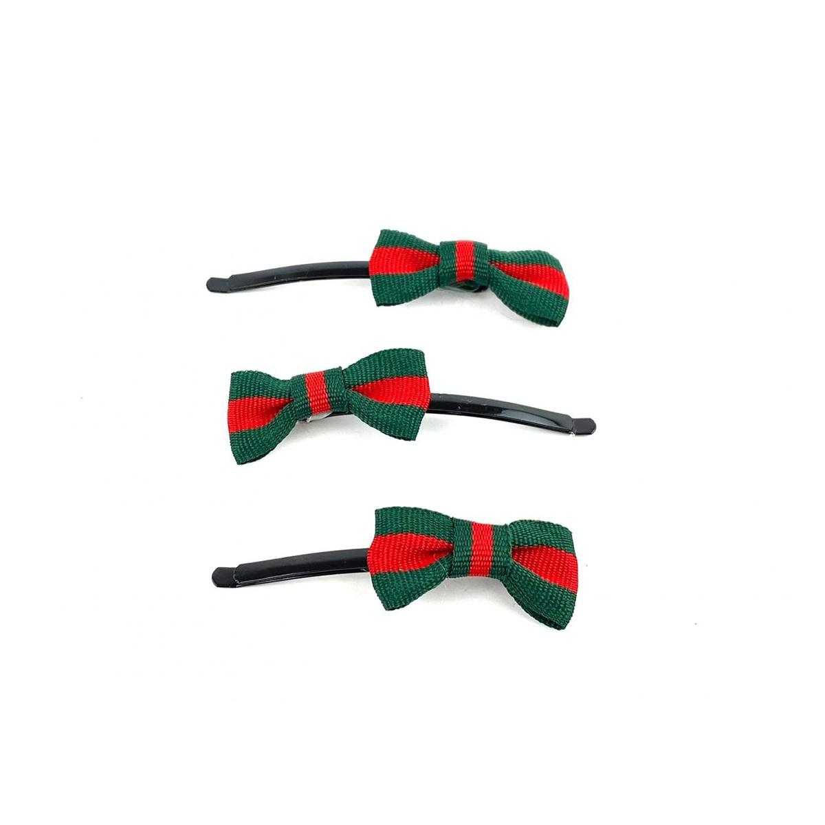 Barretta con fiocco rosso e verde Le Kikke