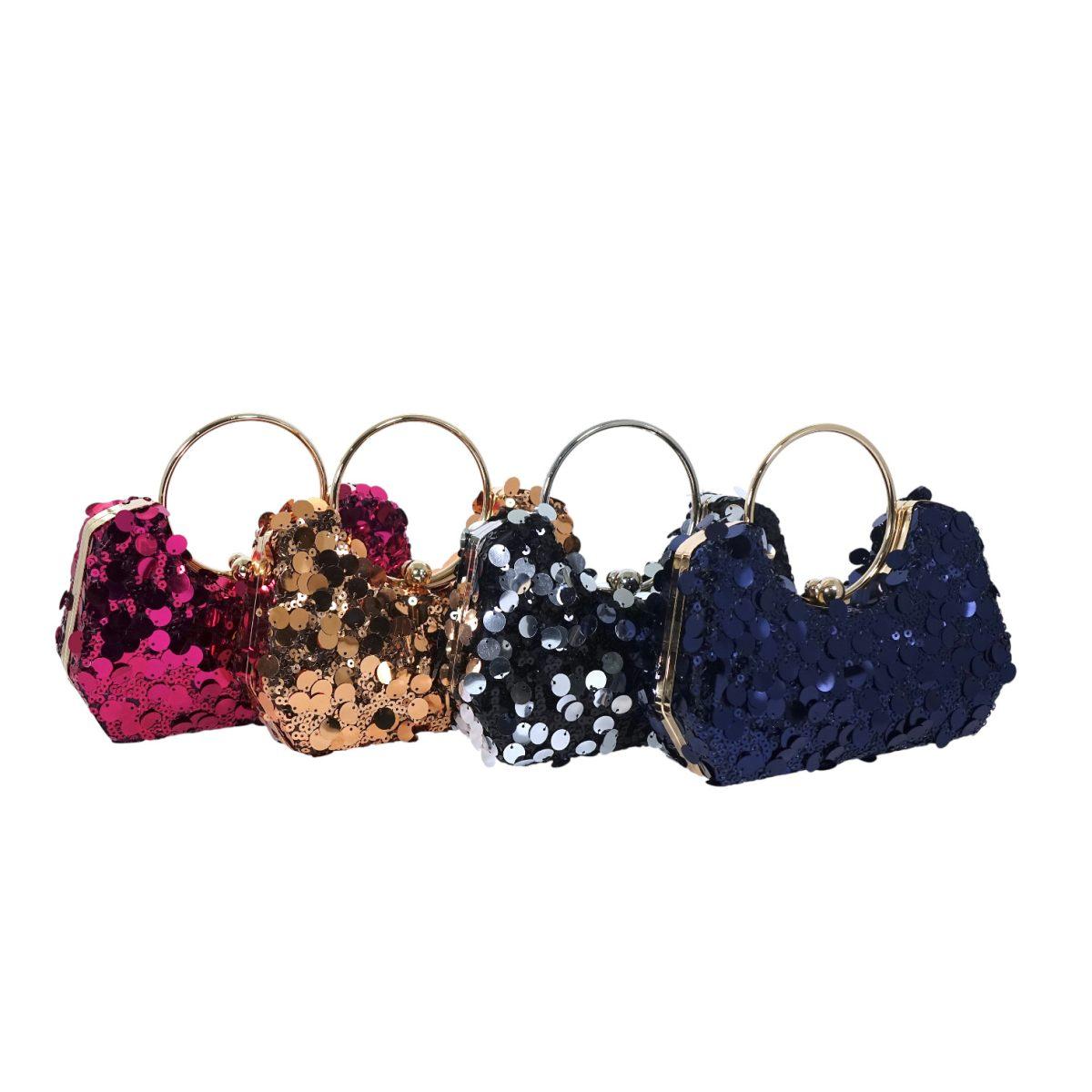 Borsetta da cerimonia con paillettes Mirta Le Kikke