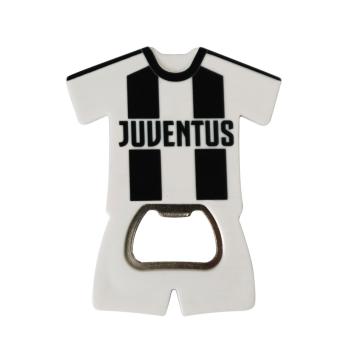 Apribottiglie magnetico in plastica e matallo con maglia ufficiale Juventus
