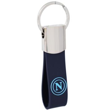 Portachiavi in gomma e metallo con logo ufficiale Napoli