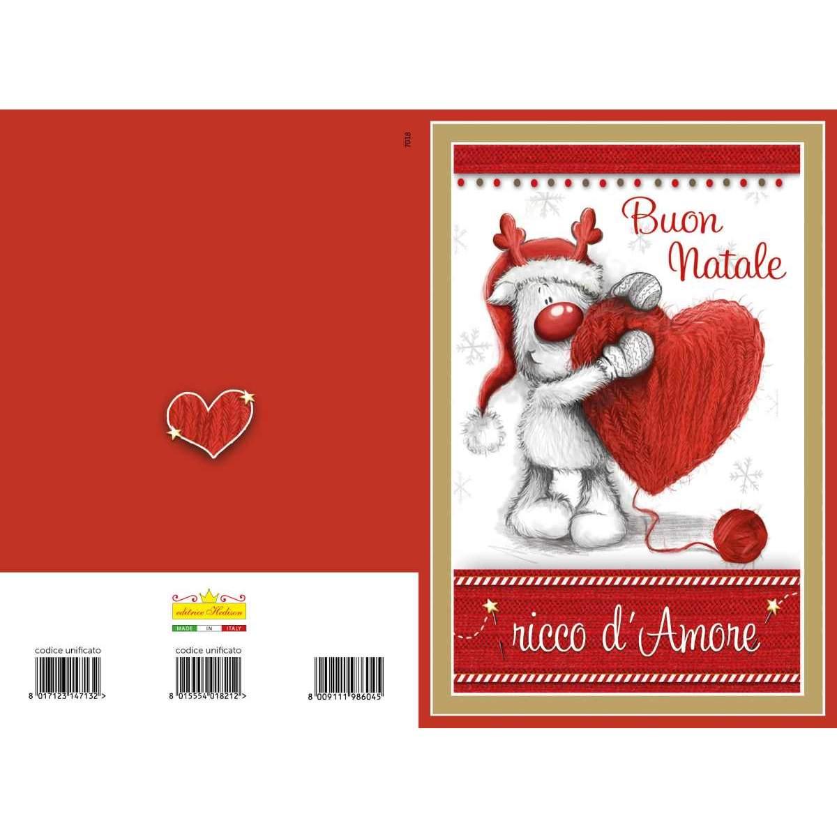Biglietti auguri buon natale assortimento 4 soggetti