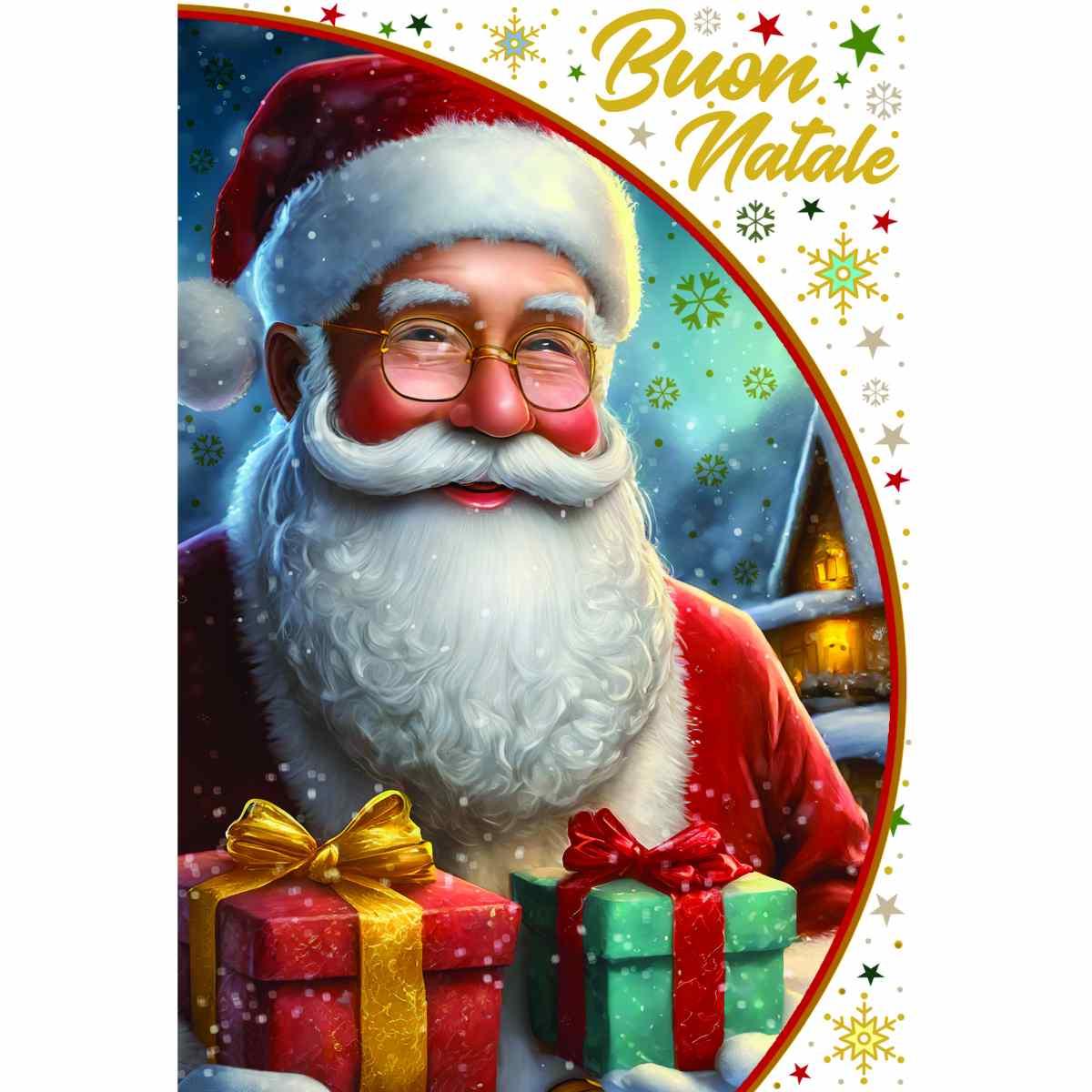 Biglietti auguri buon natale assortimento 4 soggetti