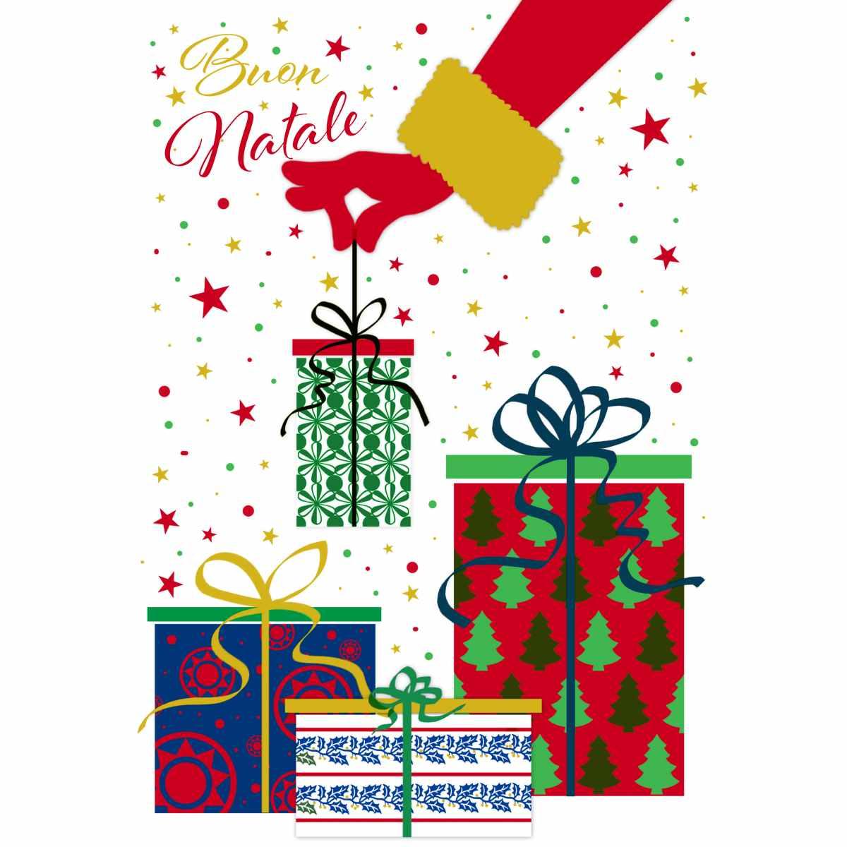 Biglietti auguri buon natale assortimento 4 soggetti