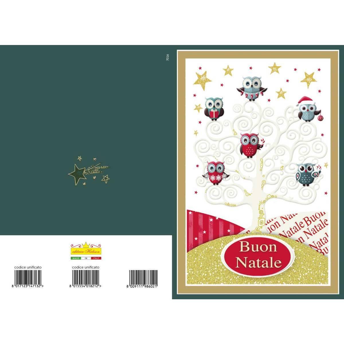 Biglietti auguri buon natale assortimento 4 soggetti