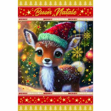 Biglietti auguri buon natale assortimento 4 soggetti