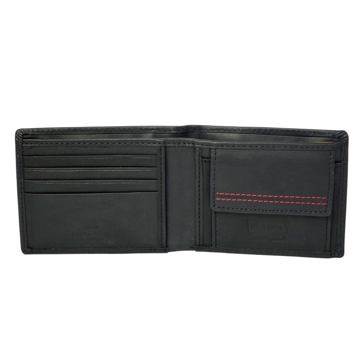Portafogli uomo Keywest collection bifold orizzontale con portamonete Carrera