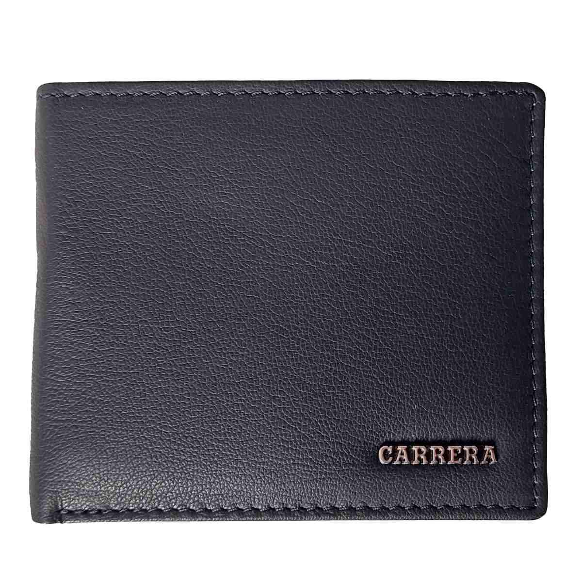 Portafogli uomo Berlino collection bifold orizzontale con portamonete Carrera