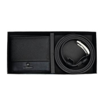 Confezione regalo uomo trifold con portadocumenti e cintura Flynn collection Carrera