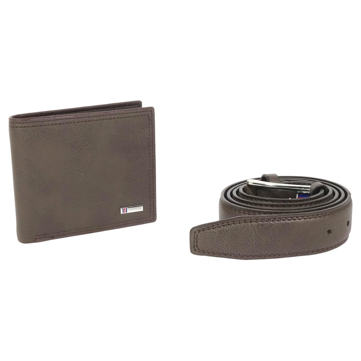 Confezione regalo uomo trifold con portadocumenti e cintura Hold collection Carrera