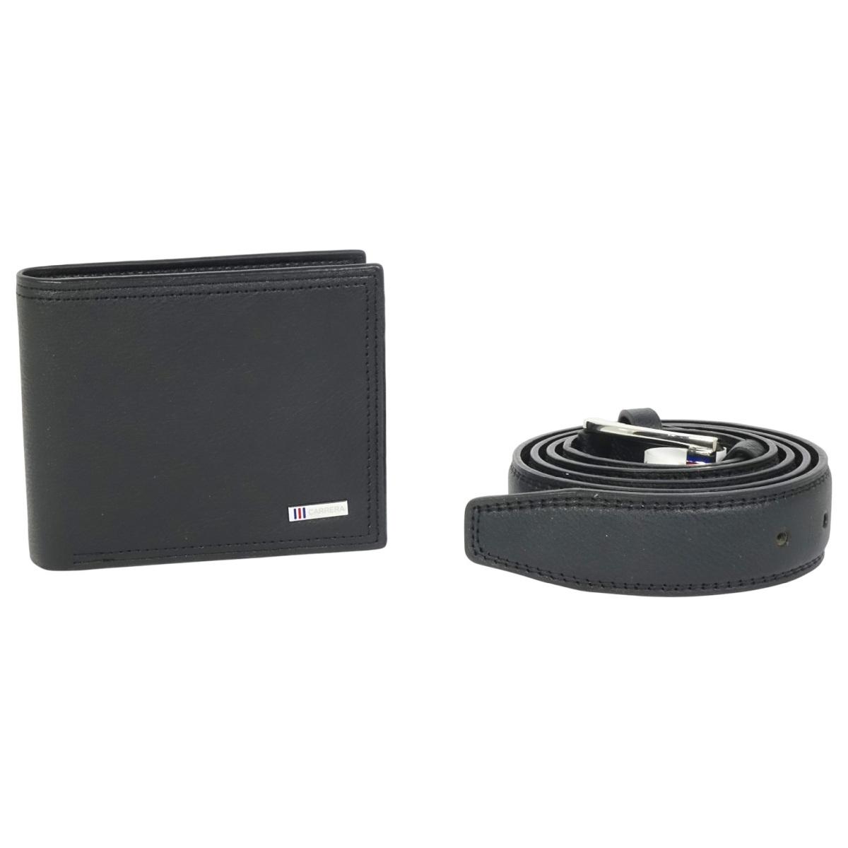 Confezione regalo uomo trifold con portadocumenti e cintura Hold collection Carrera