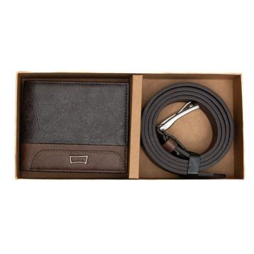 Confezione regalo uomo trifold con portadocumenti e cintura Rust collection Carrera