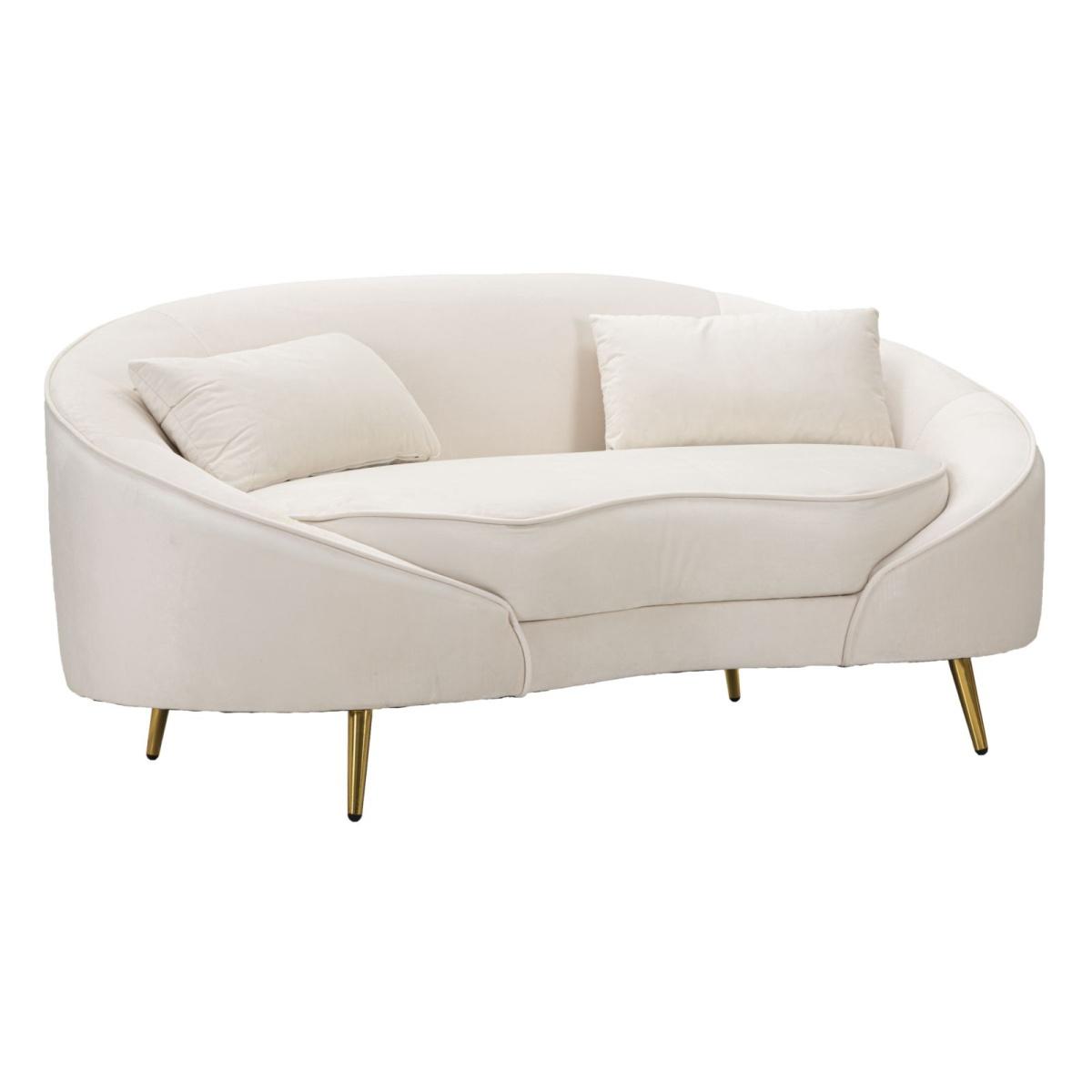 Divanetto 2 posti oslo c/cuscini crema cm 148x84x68