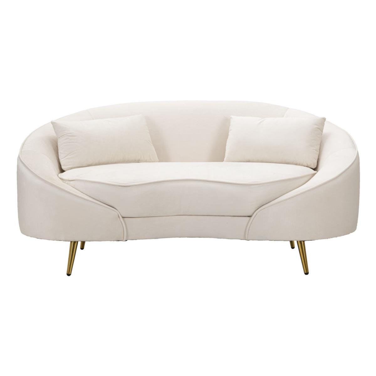 Divanetto 2 posti oslo c/cuscini crema cm 148x84x68