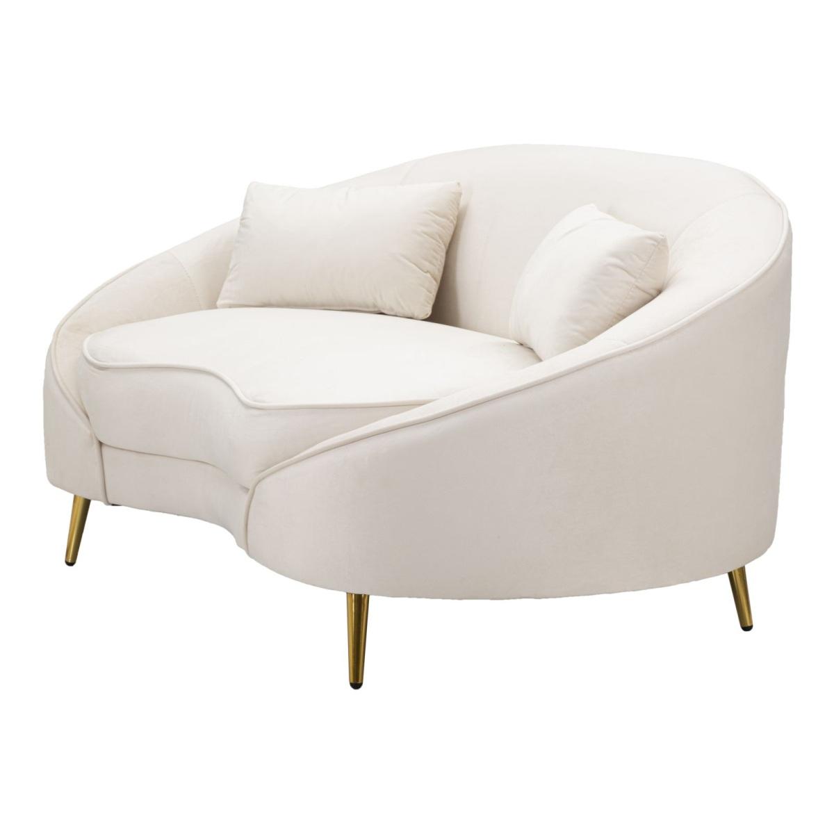 Divanetto 2 posti oslo c/cuscini crema cm 148x84x68