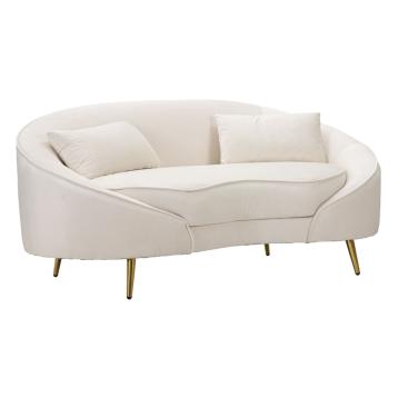 Divanetto 2 posti oslo c/cuscini crema cm 148x84x68