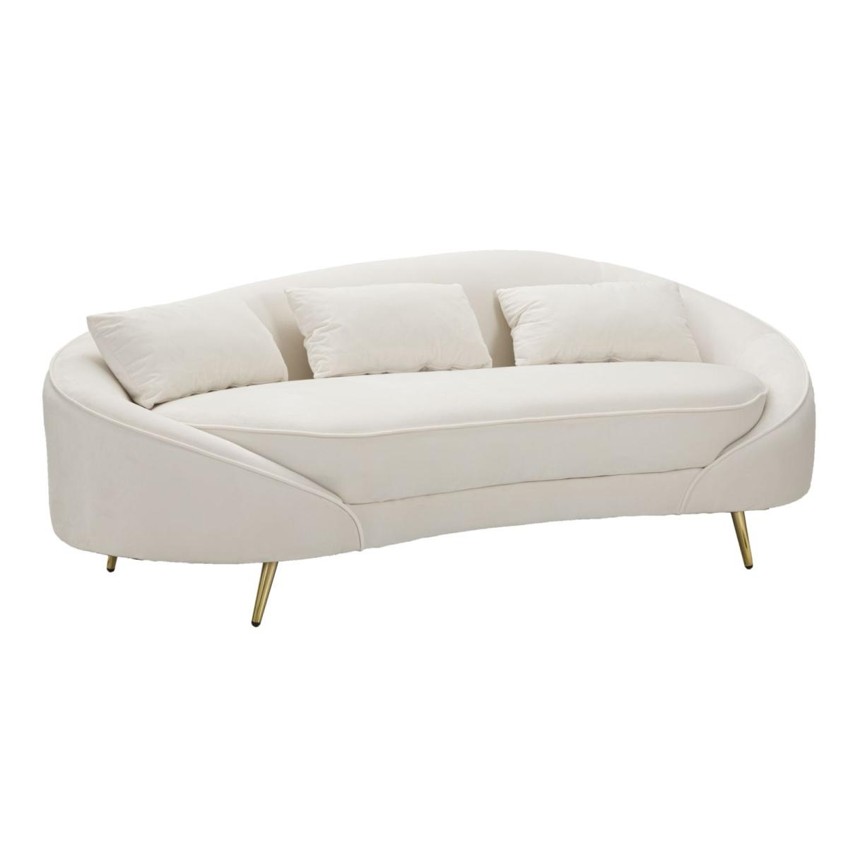 Divano 3 posti oslo c/cuscini  crema cm 185x84x68