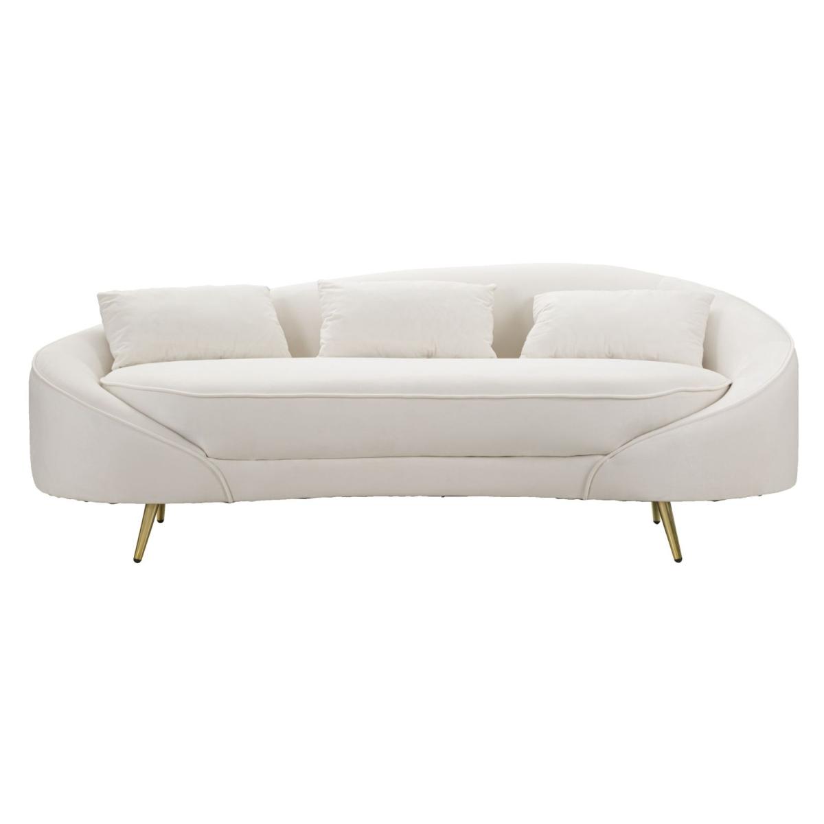 Divano 3 posti oslo c/cuscini  crema cm 185x84x68
