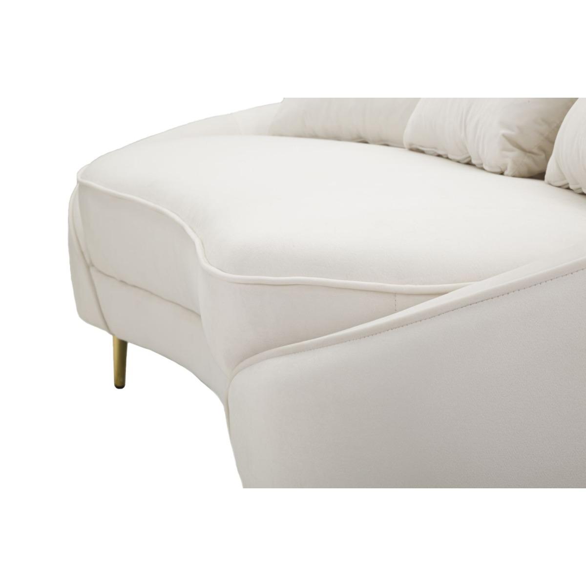 Divano 3 posti oslo c/cuscini  crema cm 185x84x68