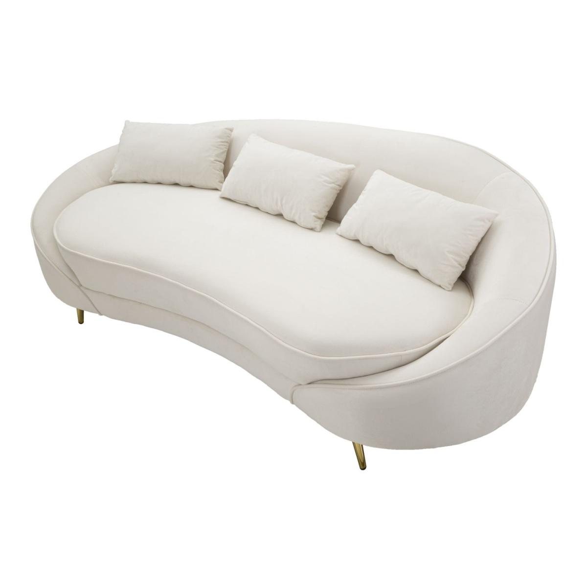 Divano 3 posti oslo c/cuscini  crema cm 185x84x68