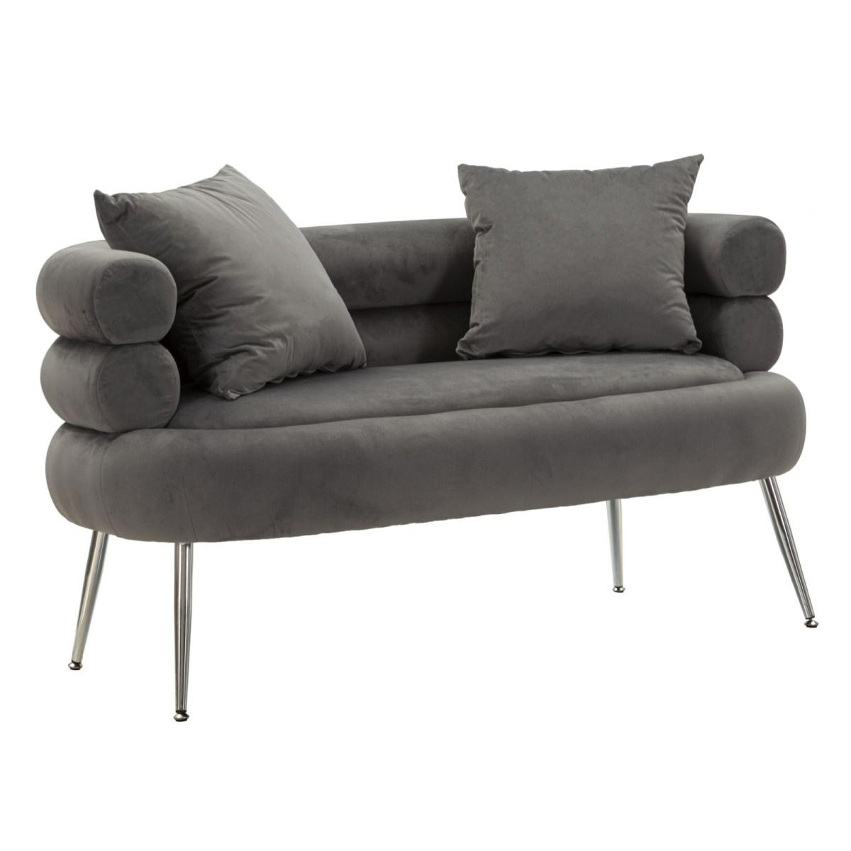 Divanetto silvery plus c/cuscini cm 133x68x69