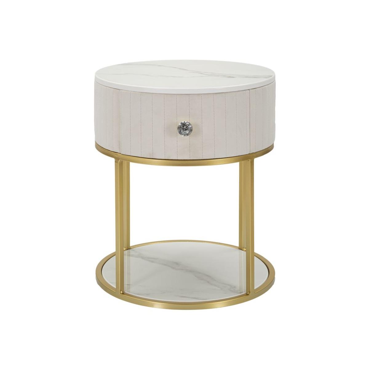 Comodino montpellier crema cm Ø 42x48