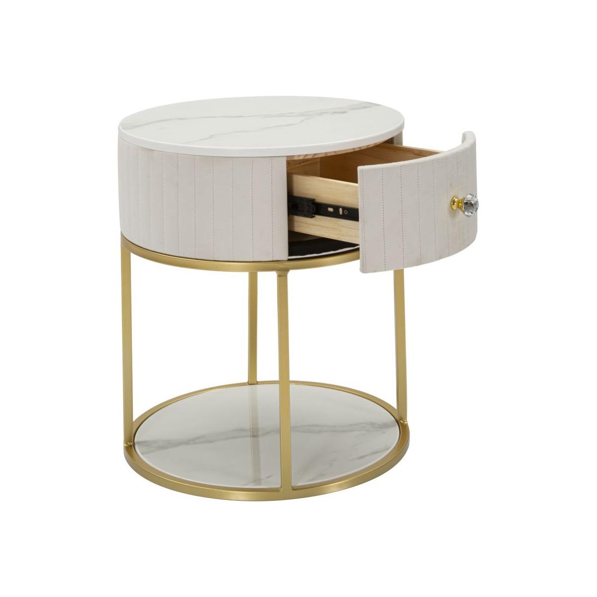 Comodino montpellier crema cm Ø 42x48