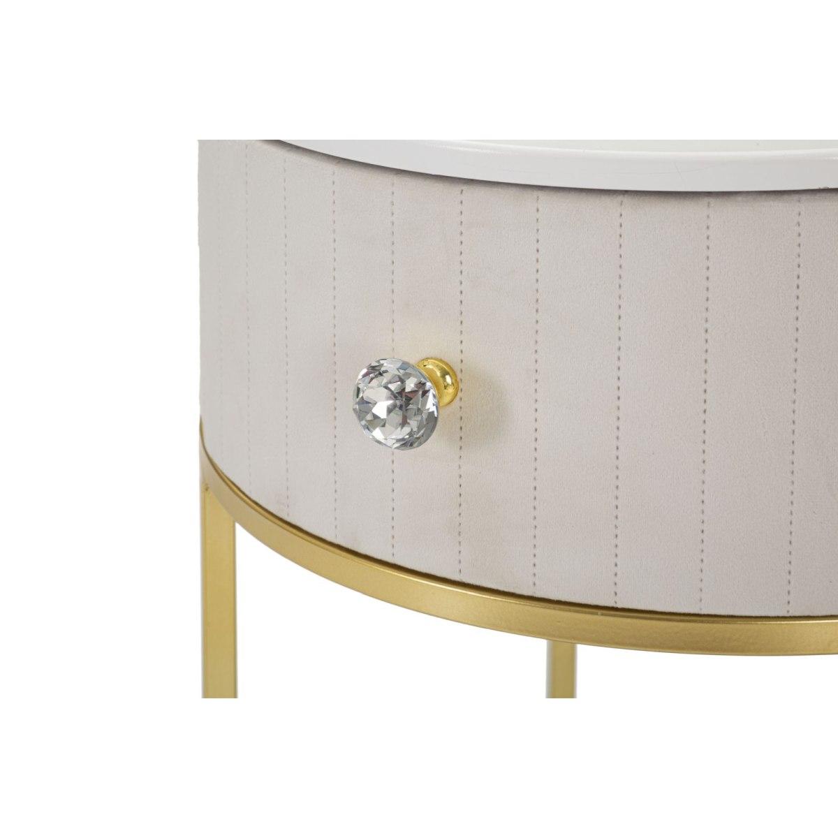 Comodino montpellier crema cm Ø 42x48