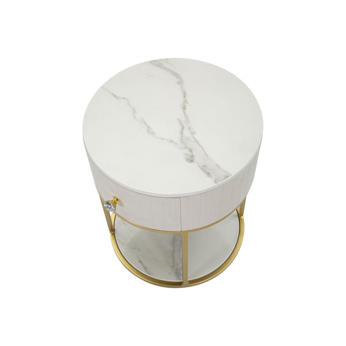 Comodino montpellier crema cm Ø 42x48