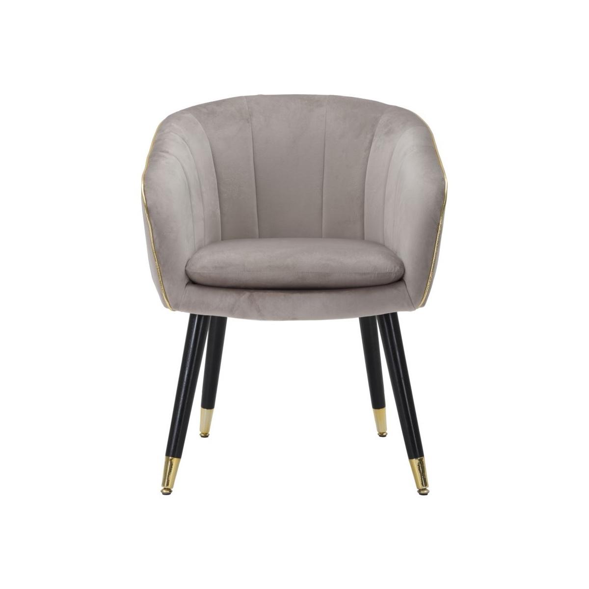 Poltrona paris grigia/gold cm 62x58x78