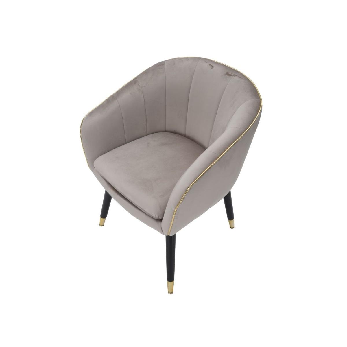 Poltrona paris grigia/gold cm 62x58x78