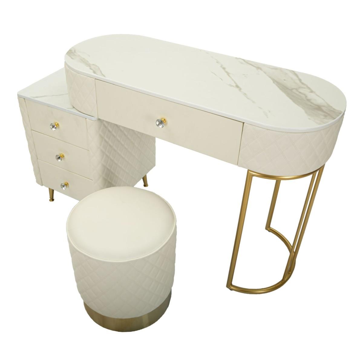 Toeletta sharon panna c/puff cm 120x40x75 (misura puff Ø36x39)