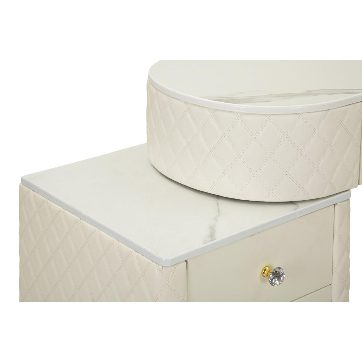 Toeletta sharon panna c/puff cm 120x40x75 (misura puff Ø36x39)