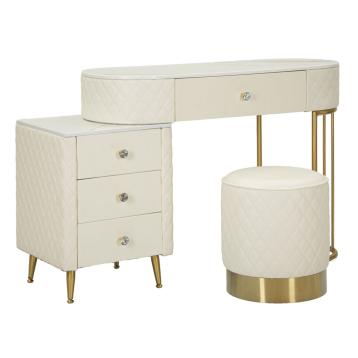 Toeletta sharon panna c/puff cm 120x40x75 (misura puff Ø36x39)