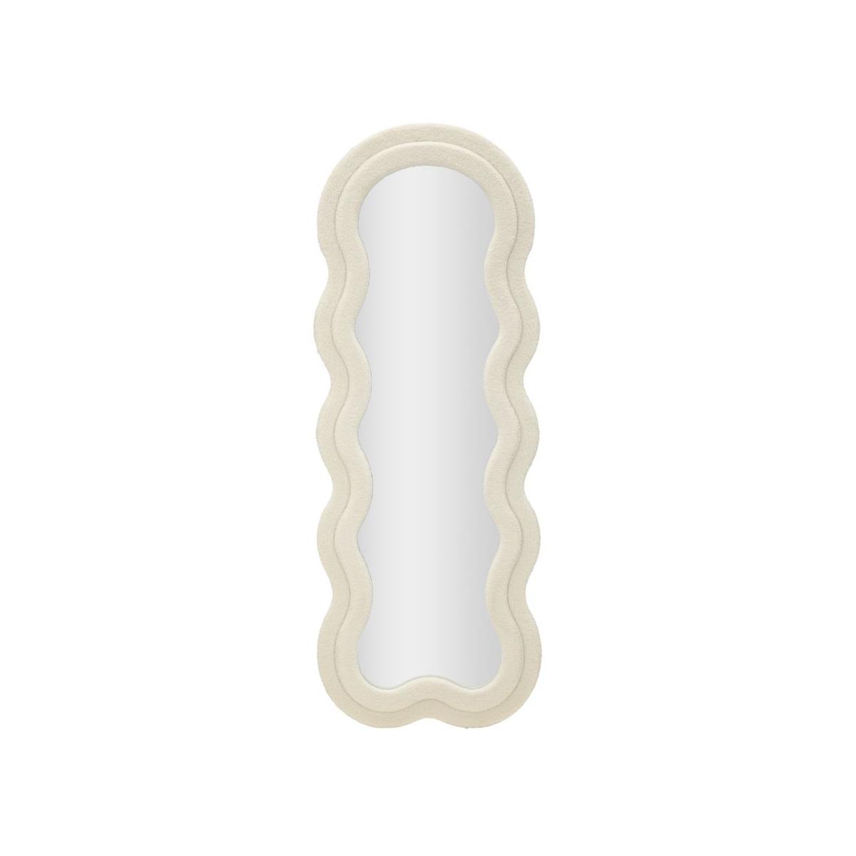 Specchio da muro teddy crema cm 60x4x160 (misura specchio cm 39x137)