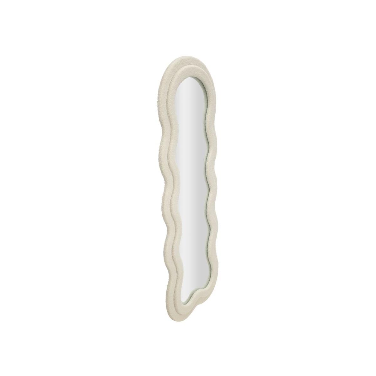 Specchio da muro teddy crema cm 60x4x160 (misura specchio cm 39x137)