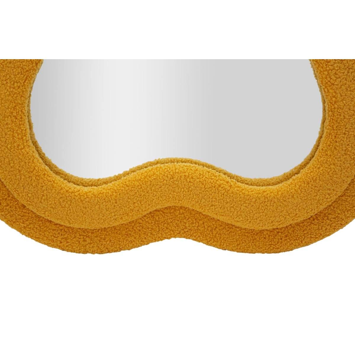Specchio da muro teddy senape cm 60x4x160 (misura specchio cm 39x137)