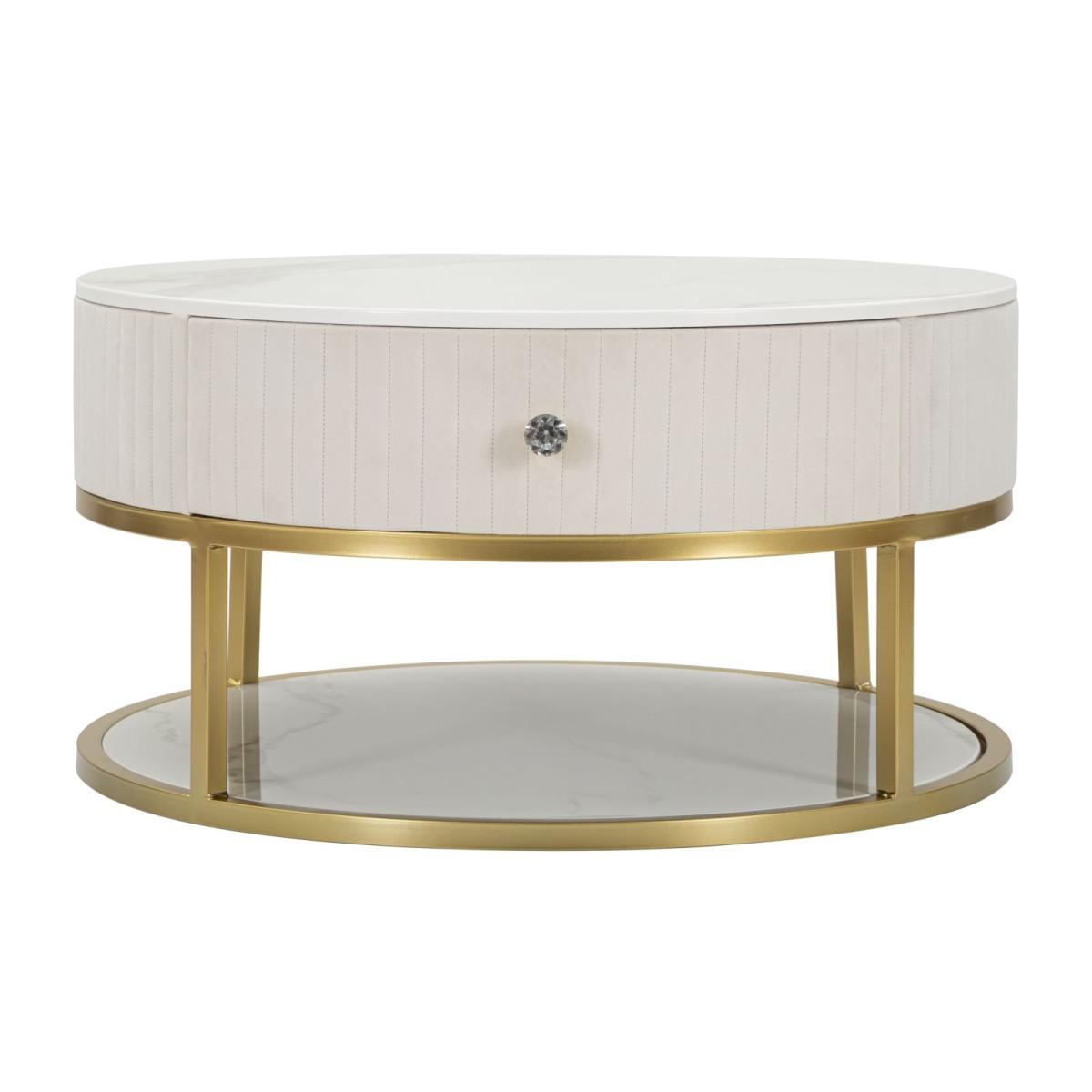 Tavolo da caffe' montpellier crema cm Ø 75x36